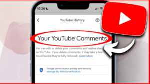 YouTube comment history