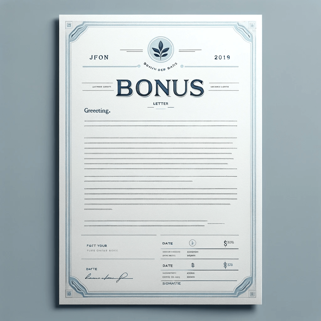 Crafting An Exceptional Bonus Letter Template